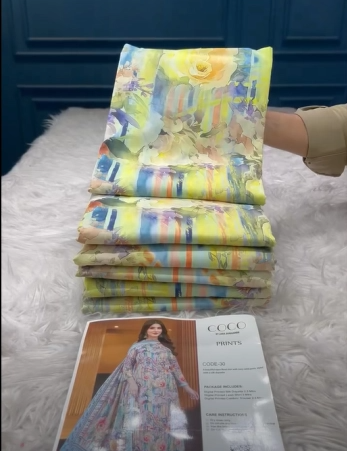 NEW Arraivals Pakistani COCO Catalogue Printed Unstitched Cotton Collection - 1150