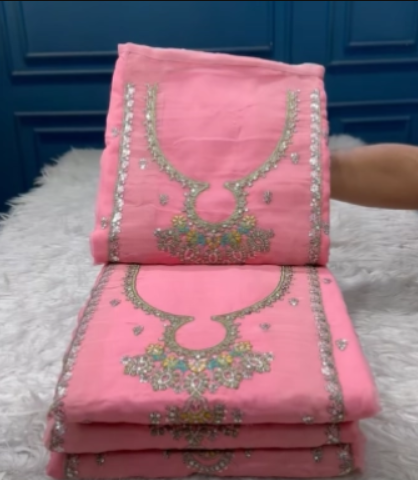 MOST DEMANDING Pakistani Inspired Unstitched Viral Collection - Pink 1199