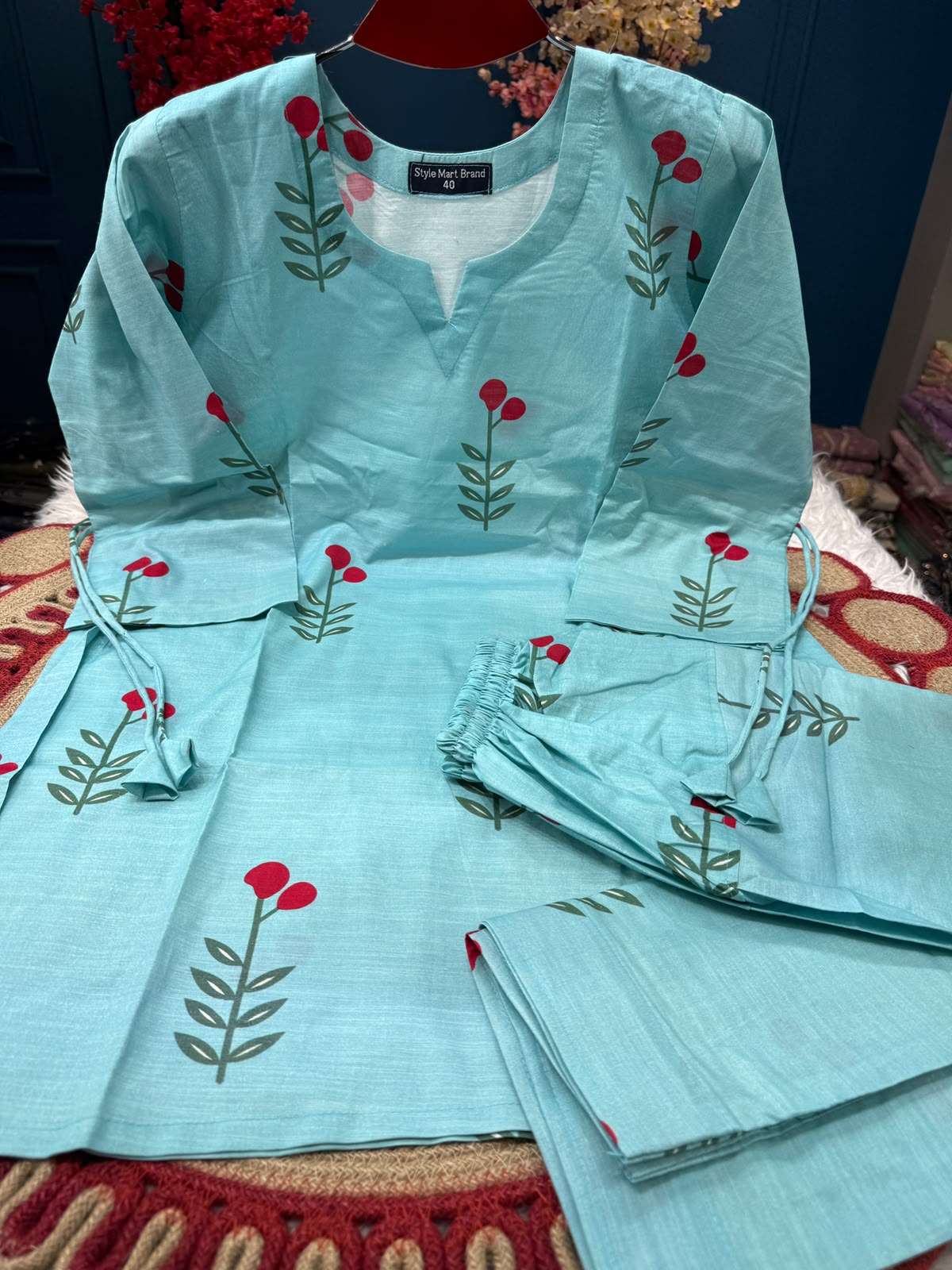 Mint Green Stem Kurti - 750