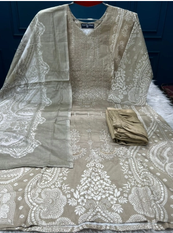 Premium Quality stitched Switch Cotton Gorgeous Collection - 1350 Olive