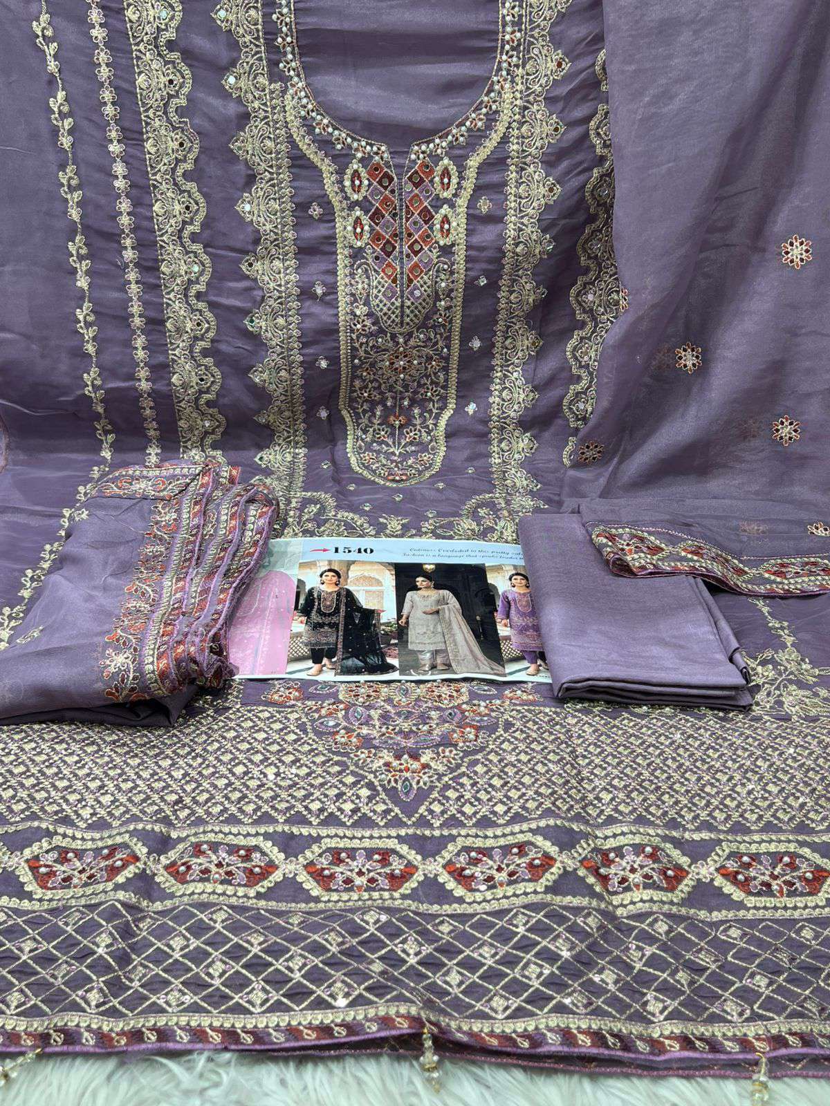1540 Levendar Usntitched Salwar kamiz - 1950
