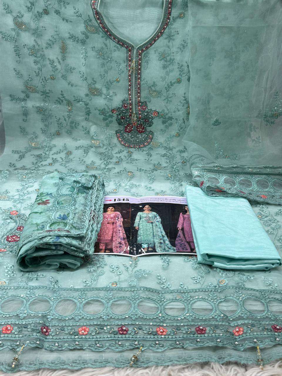 Organza fabric - 1750 Sky