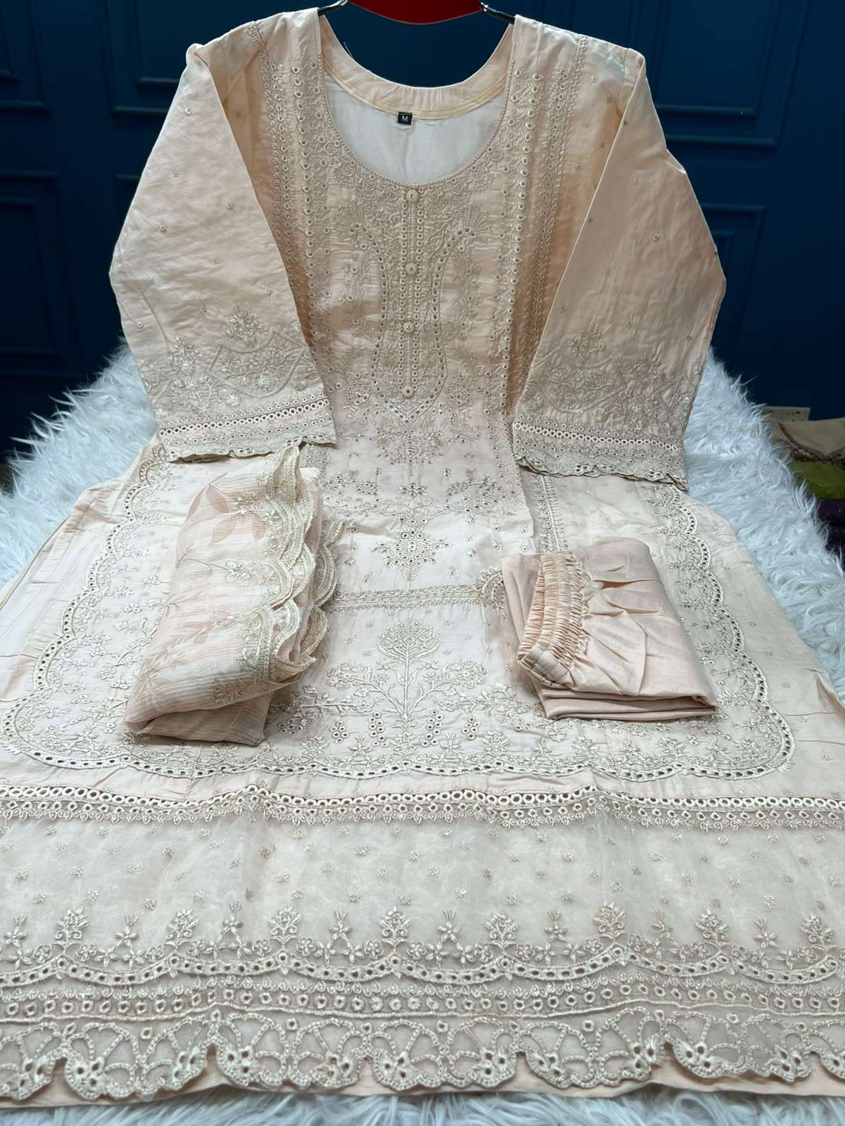 Fashionable Cream Colour Salwar Kamiz - 2350