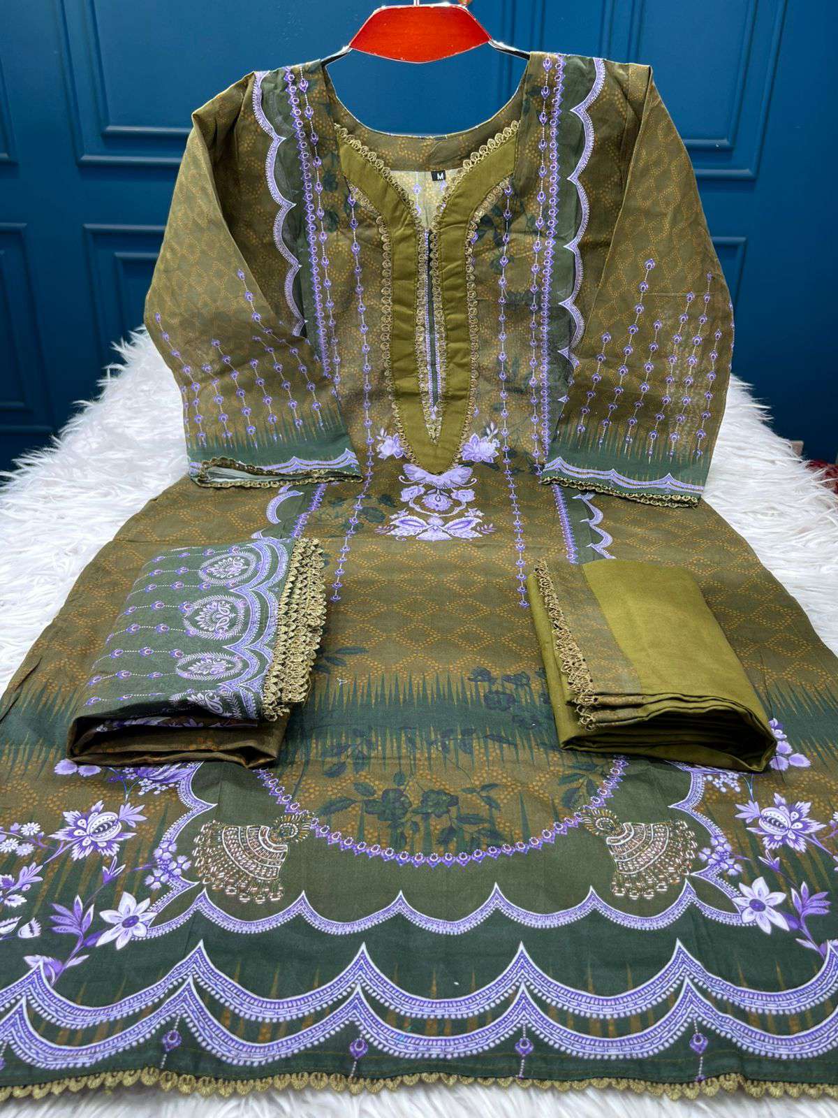 SPECIAL Exclusive BOISHAKH Stitched Collection - 999 Olive