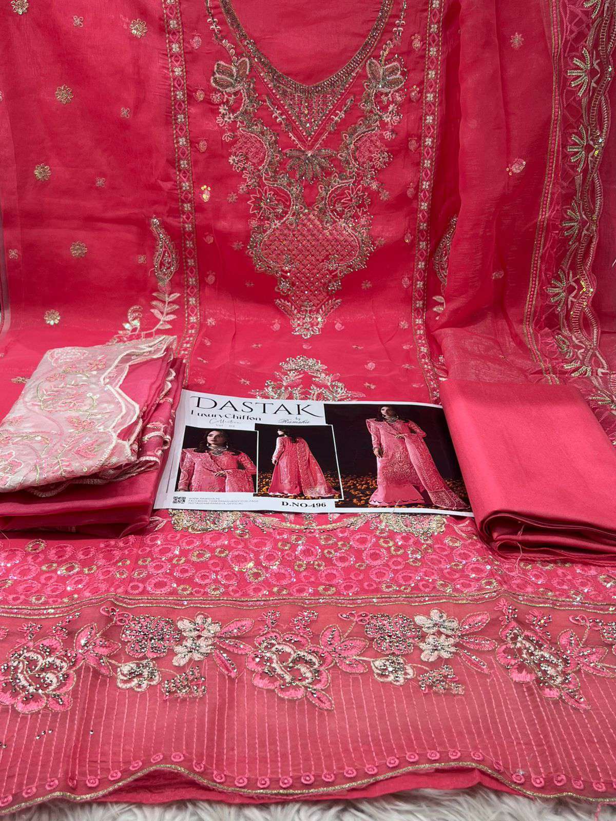 Misty JOHRA Silk Unstitched Salwar Kamiz - 2100