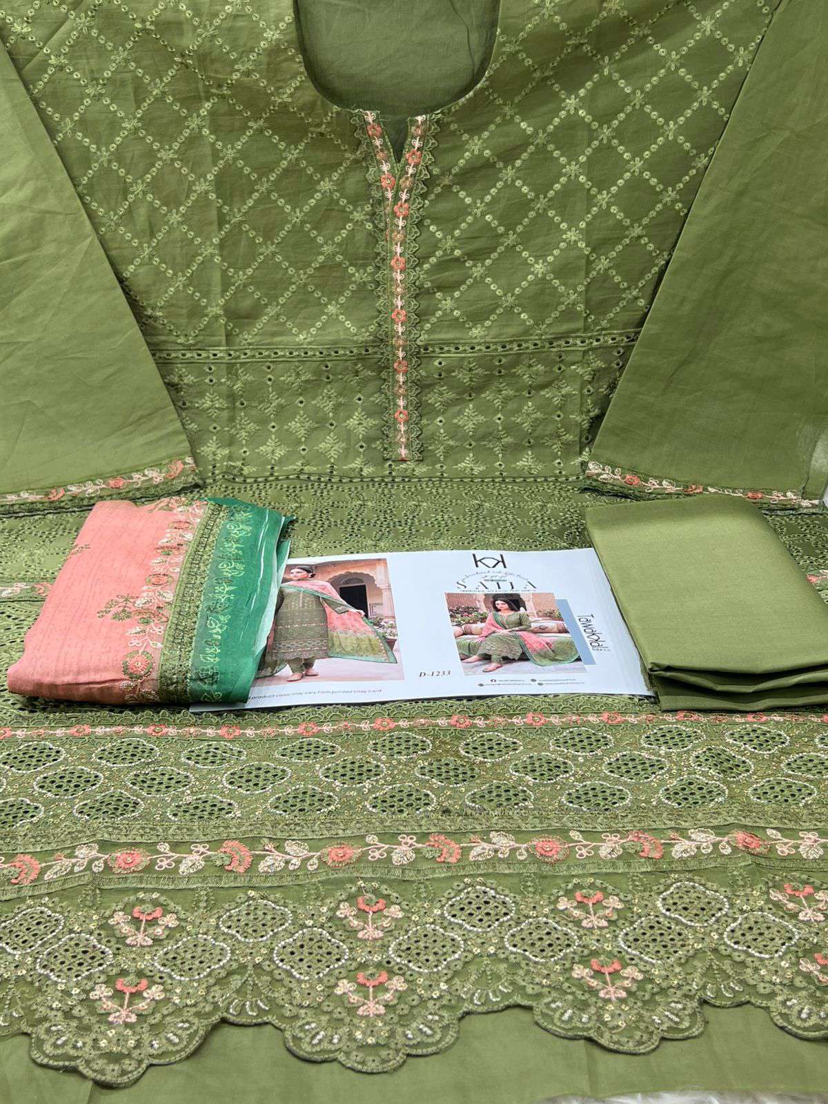 Tawakkal Embroidered Unstitch Pista Green