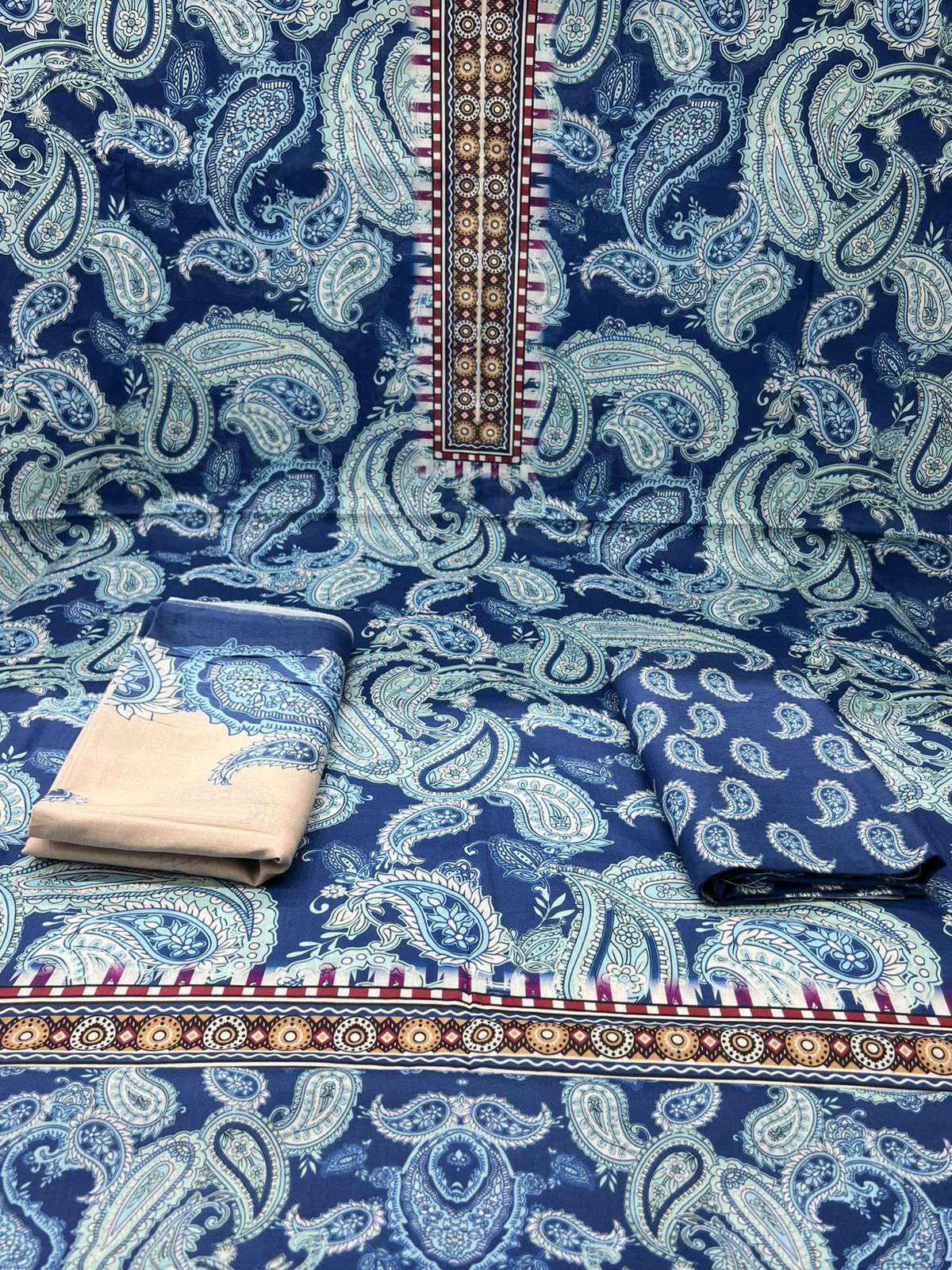 Sky and blue JoyPuri Salwar Kamiz - 1100