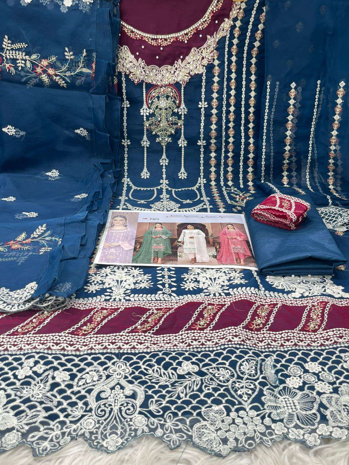 New Arraivals Pakistani Cetalogue Pure Organza Unstitched Collection - 2000 Torey