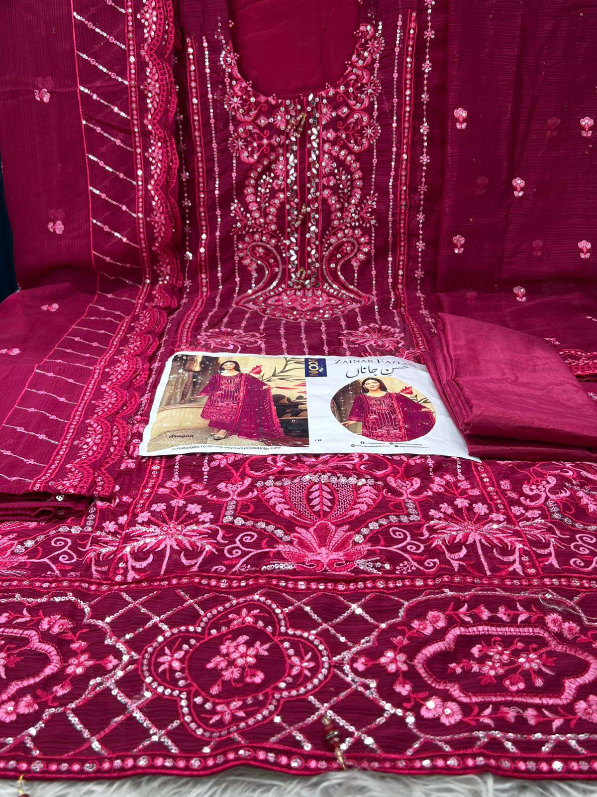 NEW Arraivals Premium Quality Luxury Chiffon Unstitched Collection - 1650 Dragon