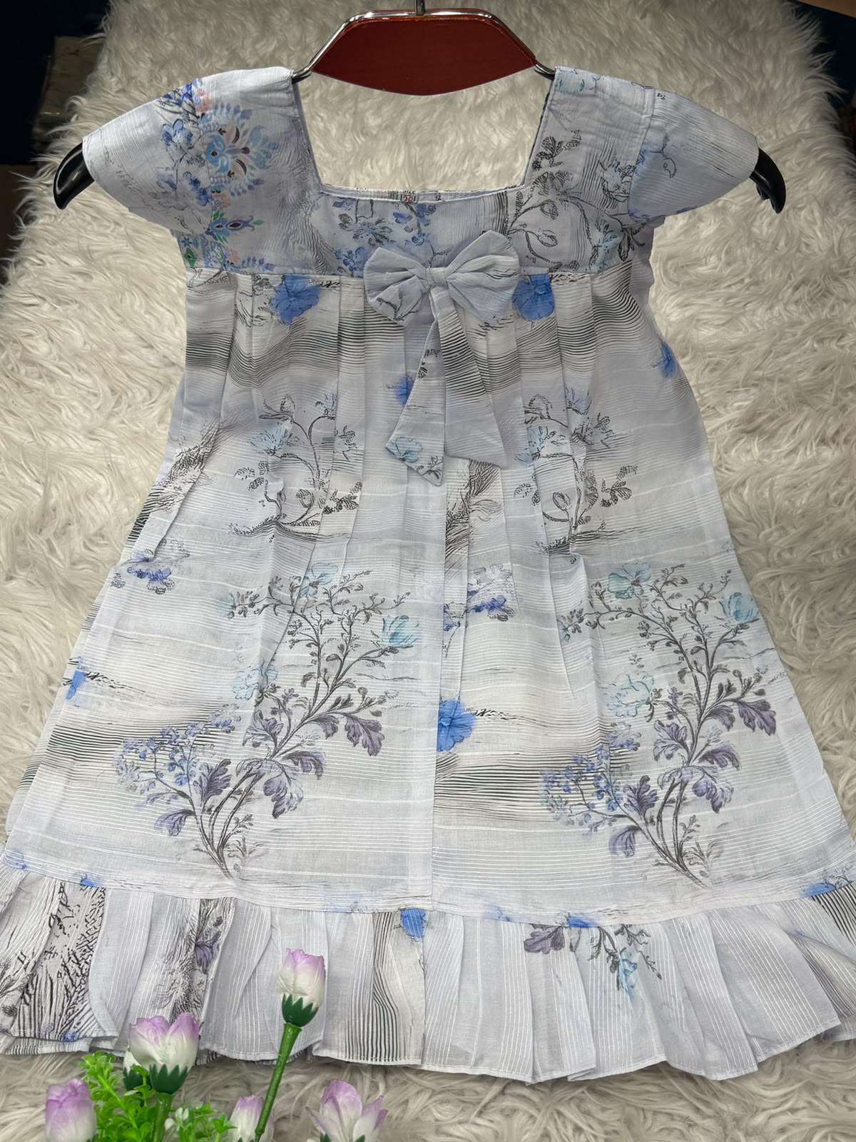 Fashionable Sky Flower Baby Dress
