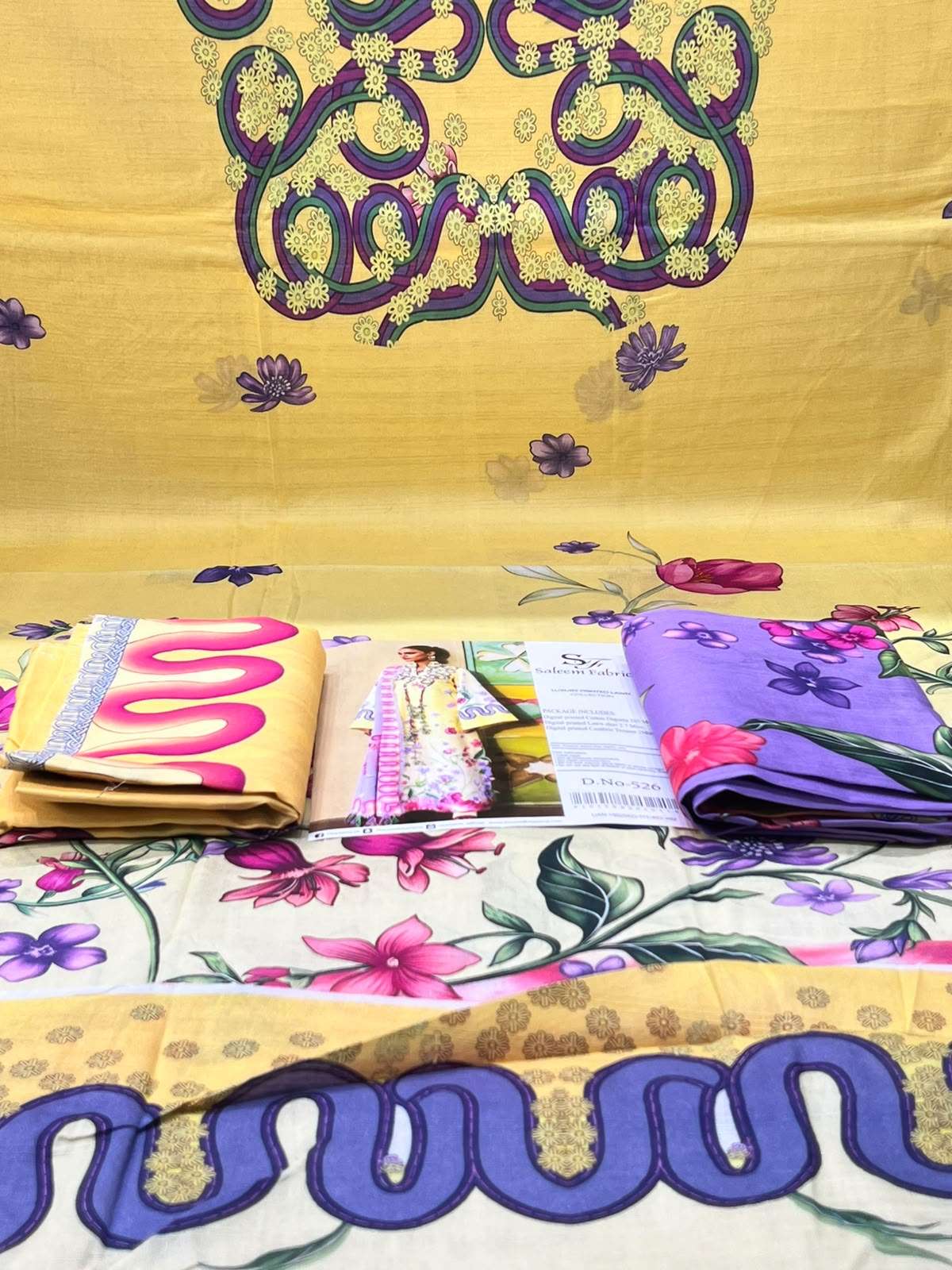Yellow Breezy Lawn Serenade - 1200