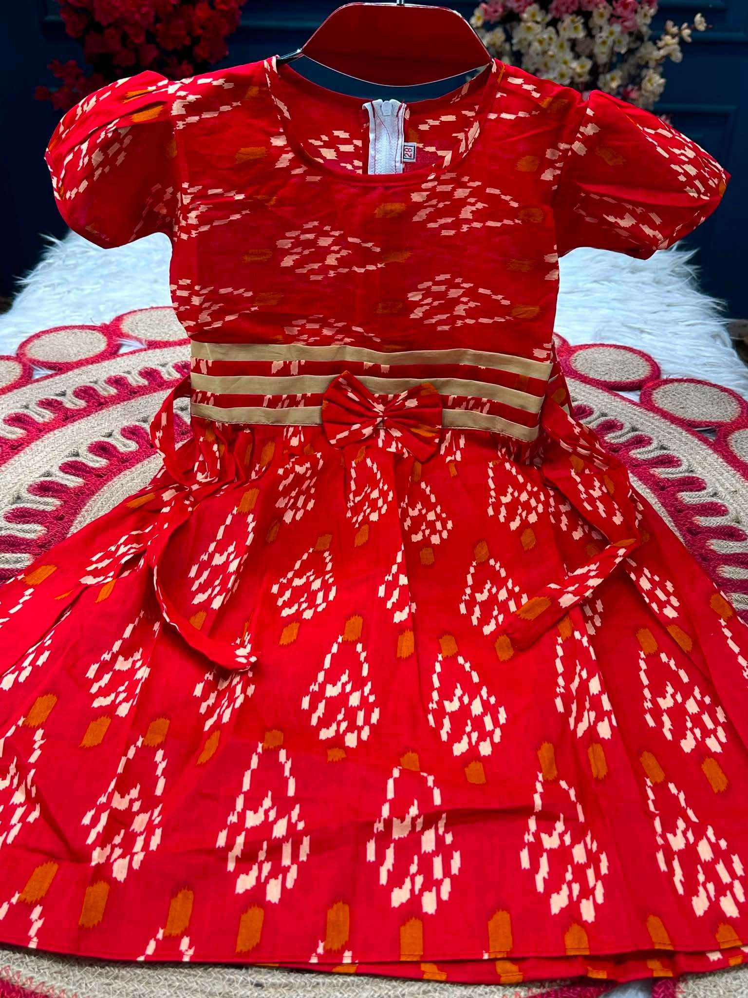 Adorable Baby Red Frock