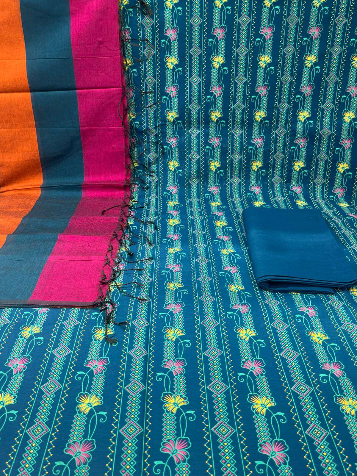 Premium Quality Unstitched Slap Cotton Collection - 850 Torey Colour