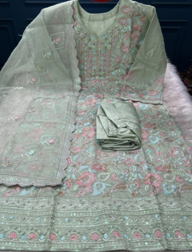 Pakistani Inspired EID Stitched Party Collection - 2250 Lemon