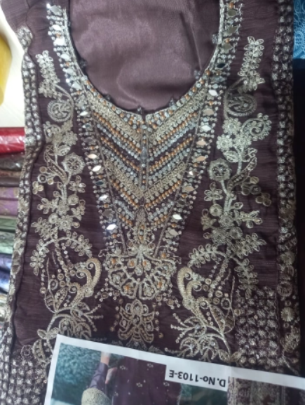 Original Pakistani Tawakkal inspired Unstitched Party Collection - 1350 DRAK Onion