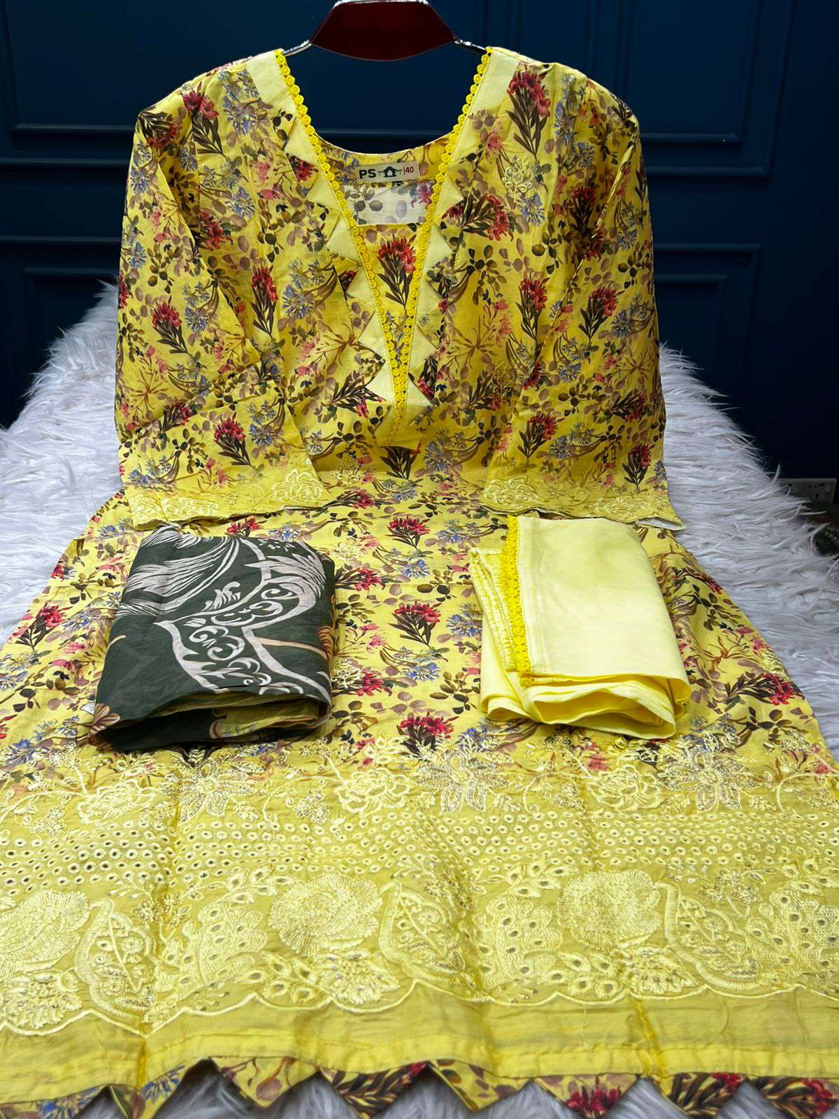 999 Deals Yellow Flower Salwar Kameez