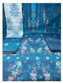 Premium Quality ZAM ZAM Lawn Unstitched Collection - 950 Blue