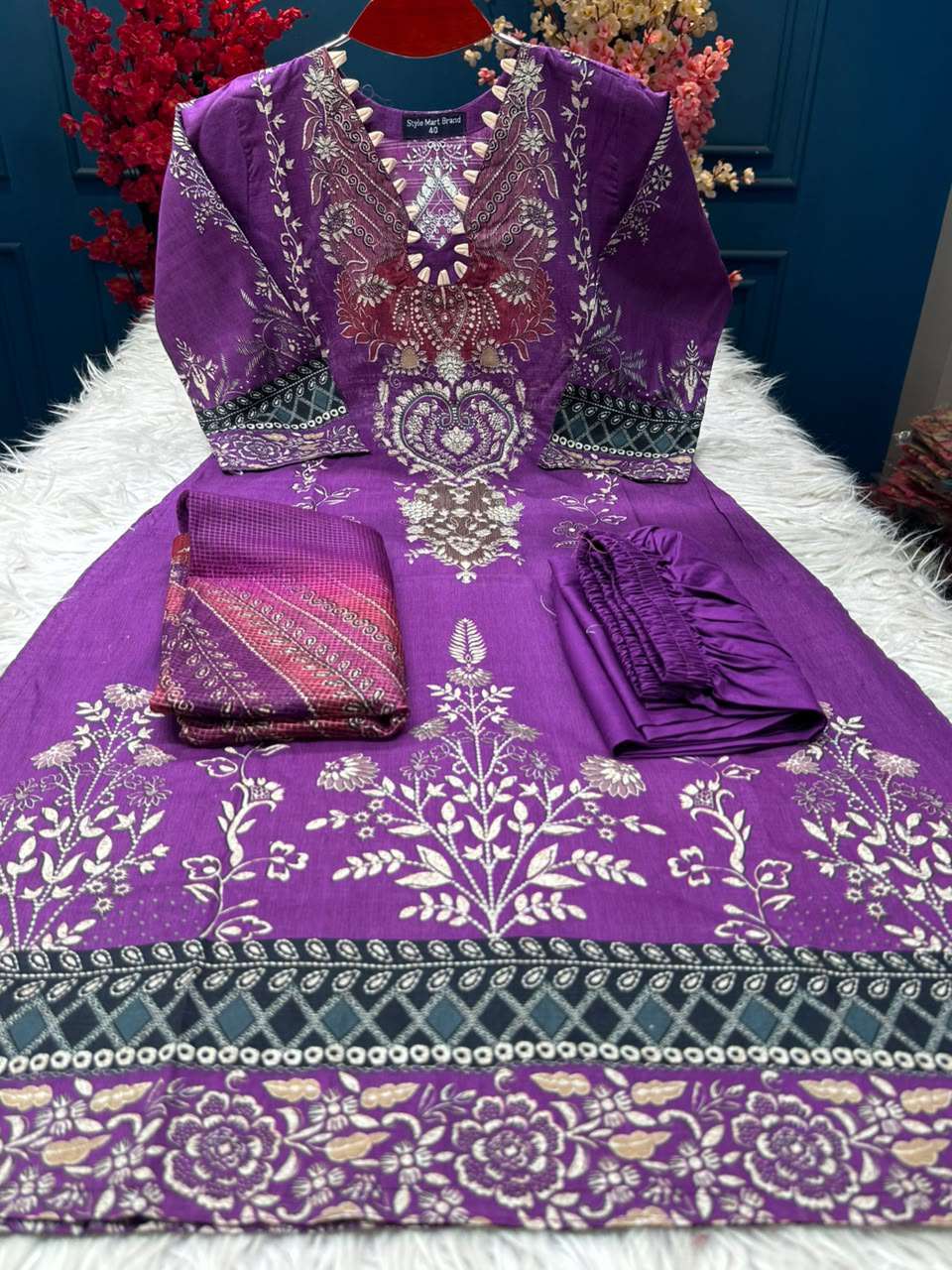 Phulmoti Step Cotton Unready Pulm Set - 1150