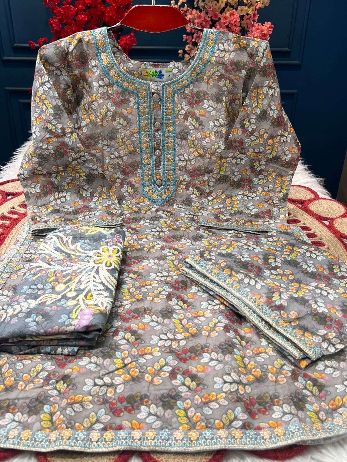 Grey Leaf Boutiques Stitched Dress - 1100