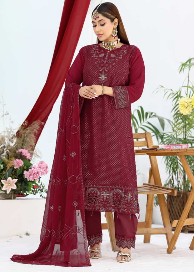Bin Hameed ( INARA VL_6 ) Original Pakistani Collection Merun
