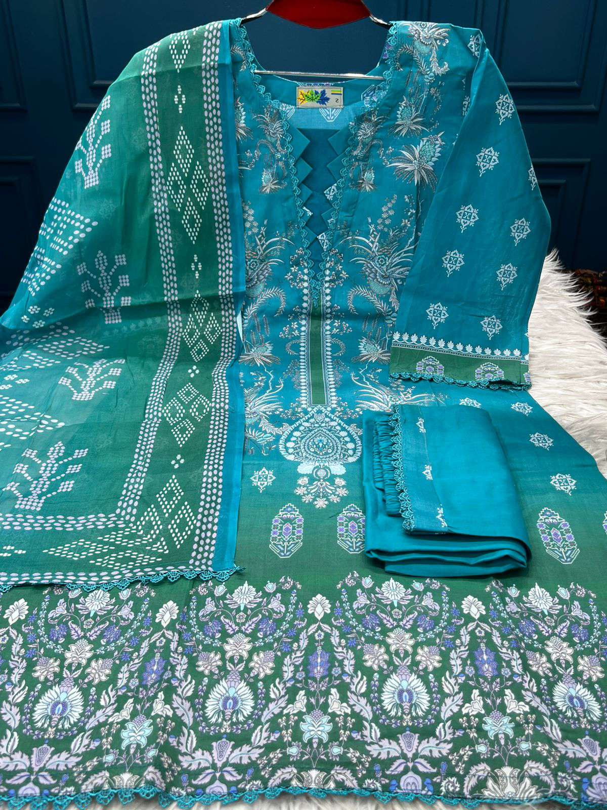 New Arraivals Premium Quality Stitched Cotton Collection - 999 Sky