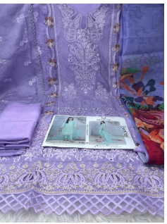 Premium Quality Tawakkal MAZAL Catalouge Inspired Unstitched Collection - 1950 Levendar