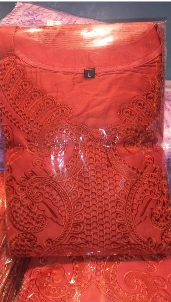 Premium Quality Pakistani Inspired Stitched Cotton Collection - Brick 2650