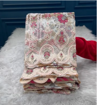 NEW ARRAIVALS PREMIUM Quality CutWork Unstitched Cotton Collection - Off White 1750