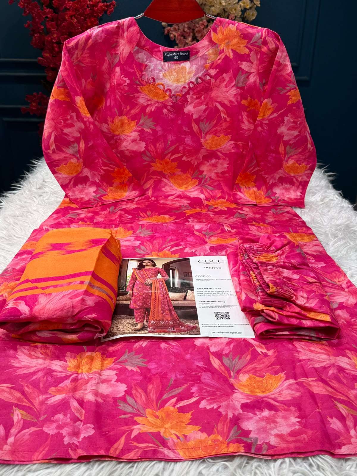 Trendy Everyday Stitched COCO Hot Pink - 1250