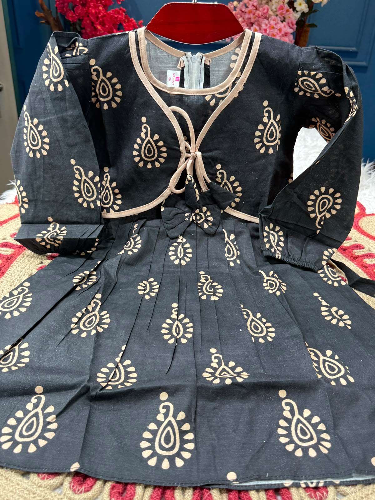 Angelic Baby Black Print Frock