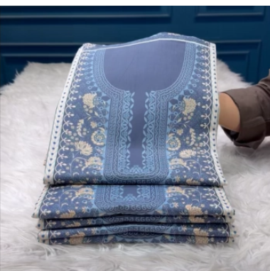 Premium Quality Luxury Lawn Unstitched Collection - 950 SEA Blue