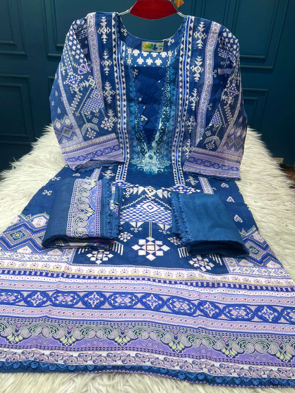 Boutiques Special Ethnic Navy Blue Fashion Wear