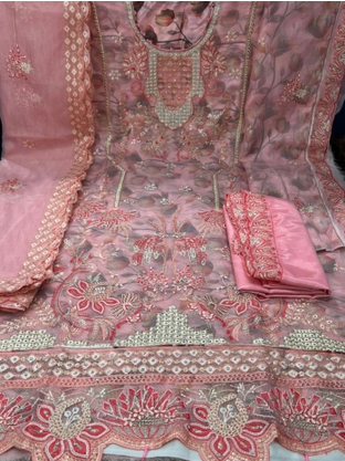 New Arraivals Pakistani inspired Inner Printed Kouta Unstitched Collection - 2050 PEACH