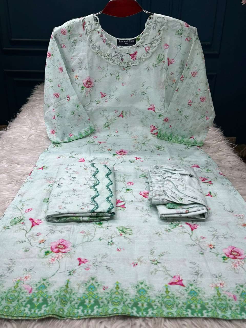 Fashionable Dress Greeny Leaf - 1350