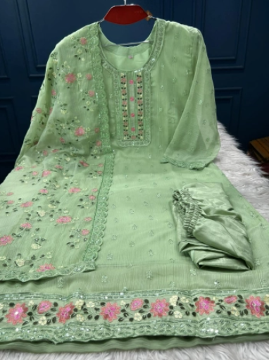 Most Demanding Chiffon Boutique Signature Stitched Collection - Lemon 1650