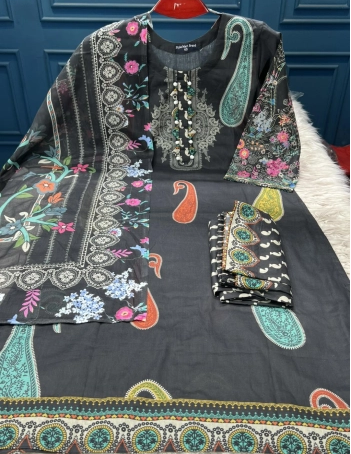 NEW ARRAIVALS Premium Quality Stitched Cotton Collection - 1200 Black