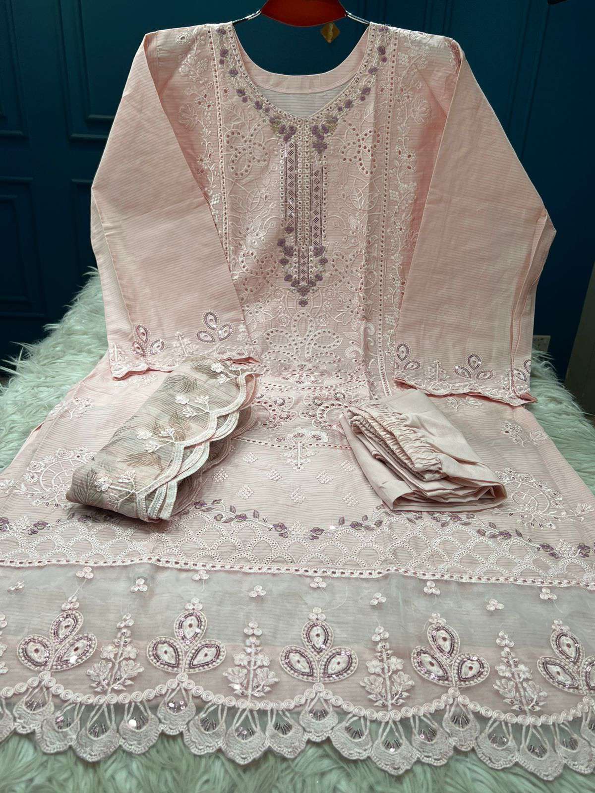 Eid Special Pakistani Inspired Stitched EID Party Collection - Peach 2650