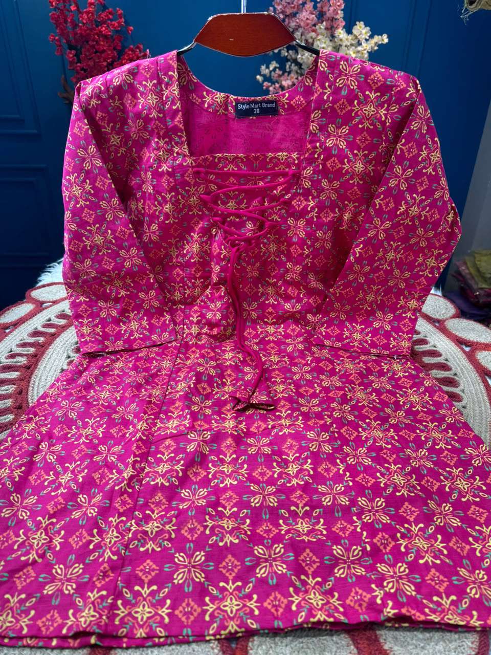 Pinterest Edition Magenta Cotton Kurti - 550