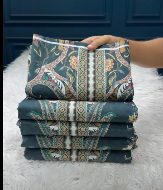 New arraivals Luxury Lawn Unstitched Collection - 950 Battle Green