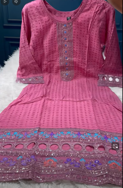 Premium Quality Pakistani Inspired Stitched Cotton Collection - 1550 Onion