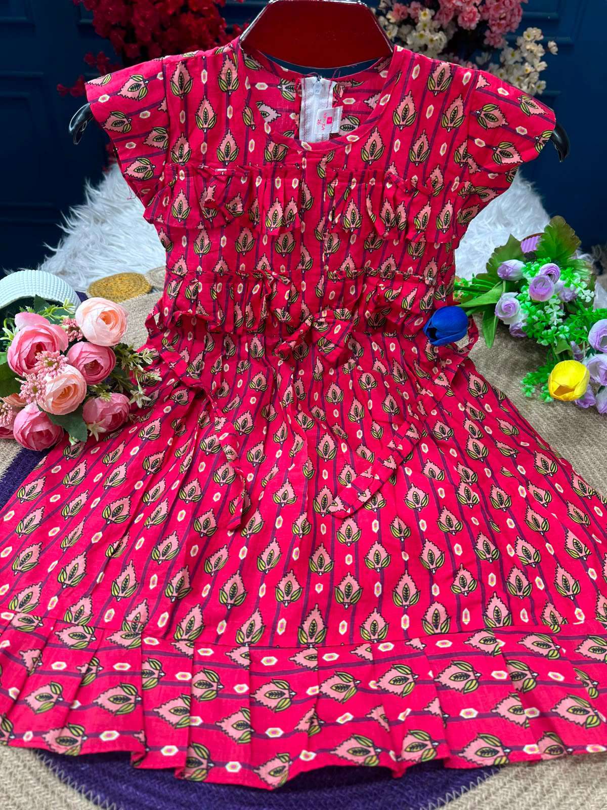 Adorable Red Baby Frock