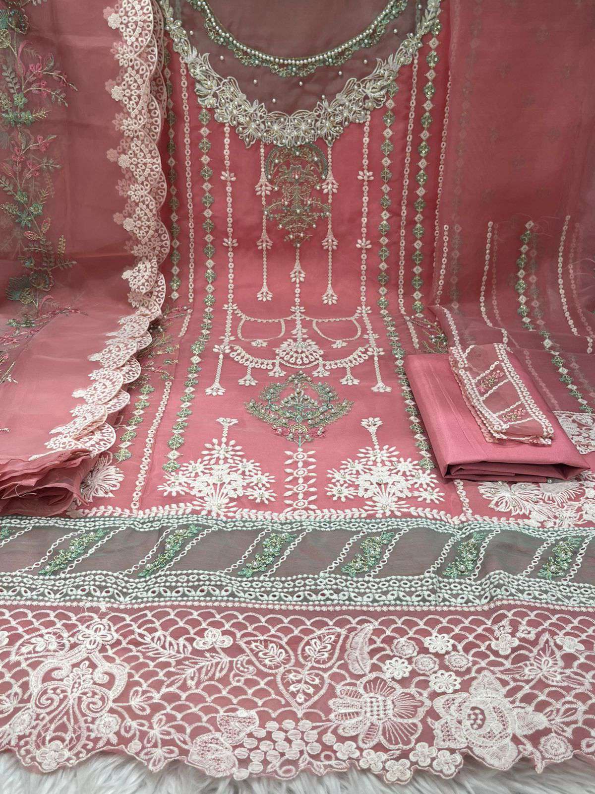 New Arraivals Pakistani Cetalogue Pure Organza Unstitched Collection - 2000 Misty