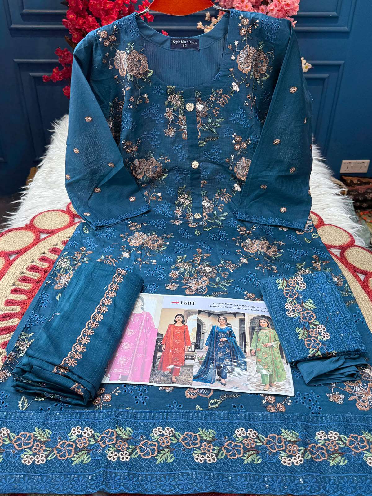 Elegant Torey Embroidered Suit - 1500
