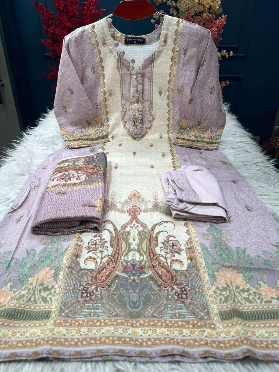 Phulmoti Step Cotton Ready Purple Set - 1150