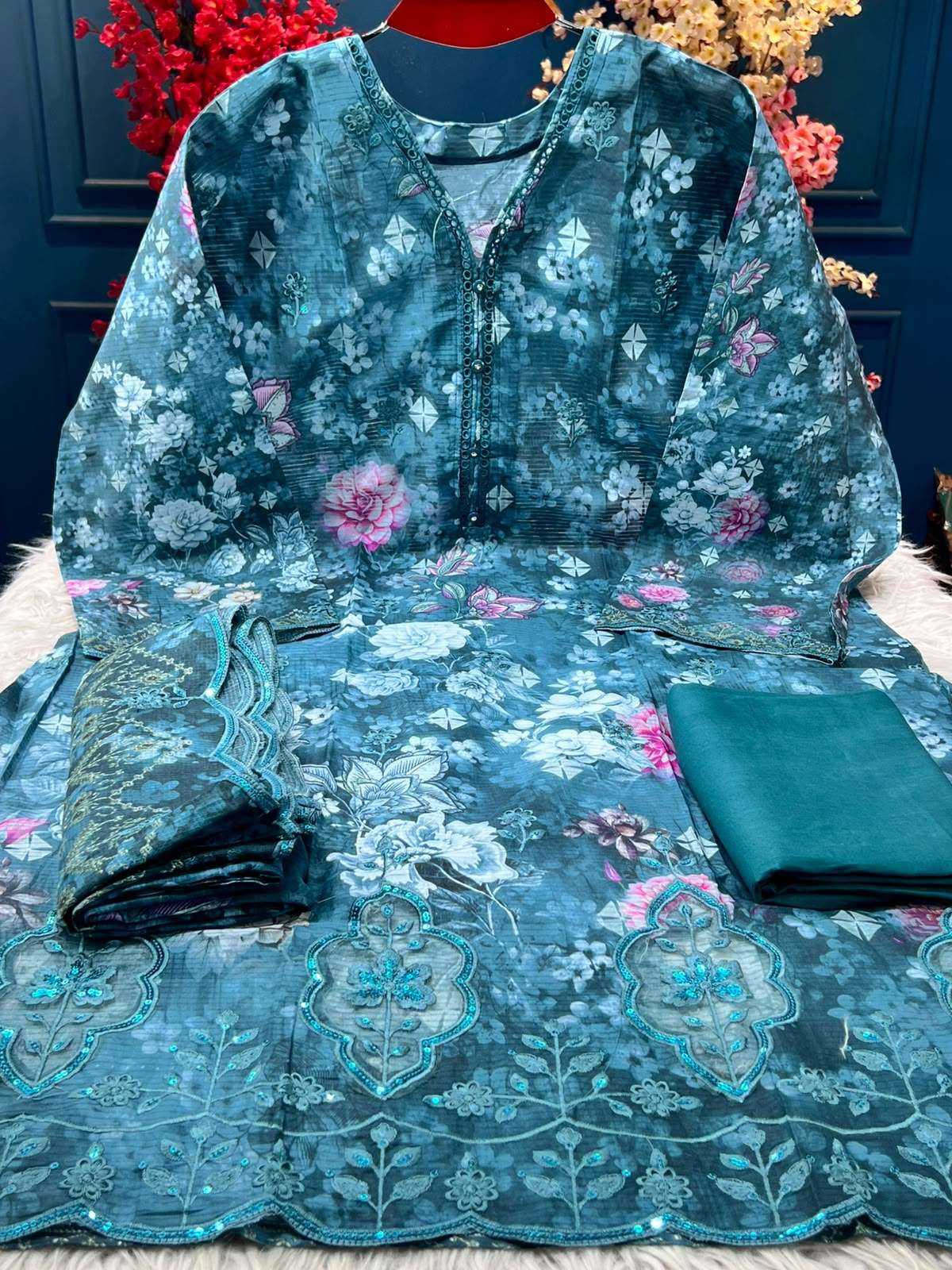 Cut Work Semi Stitched Torey - 1590