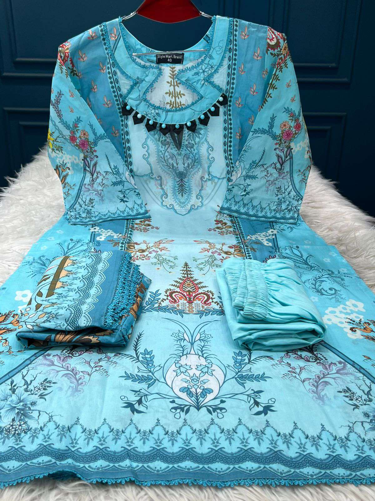 Luxuary Lawn Stitch Collection - 1100 Sky .2