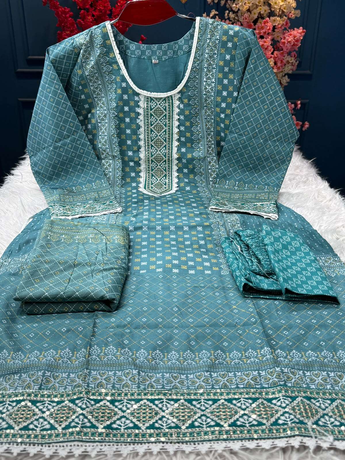 Chinigura Silk Sky Stitched Collection - 1150
