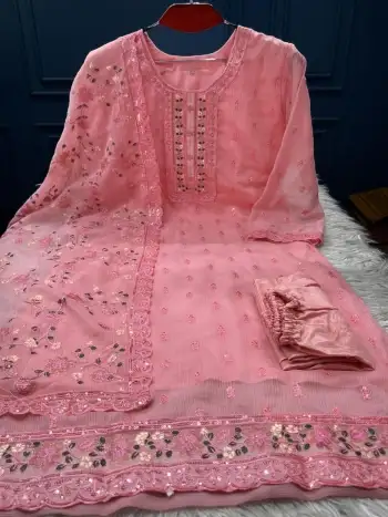 Most Demanding Chiffon Boutique Signature Stitched Collection - BABY PINK 1650