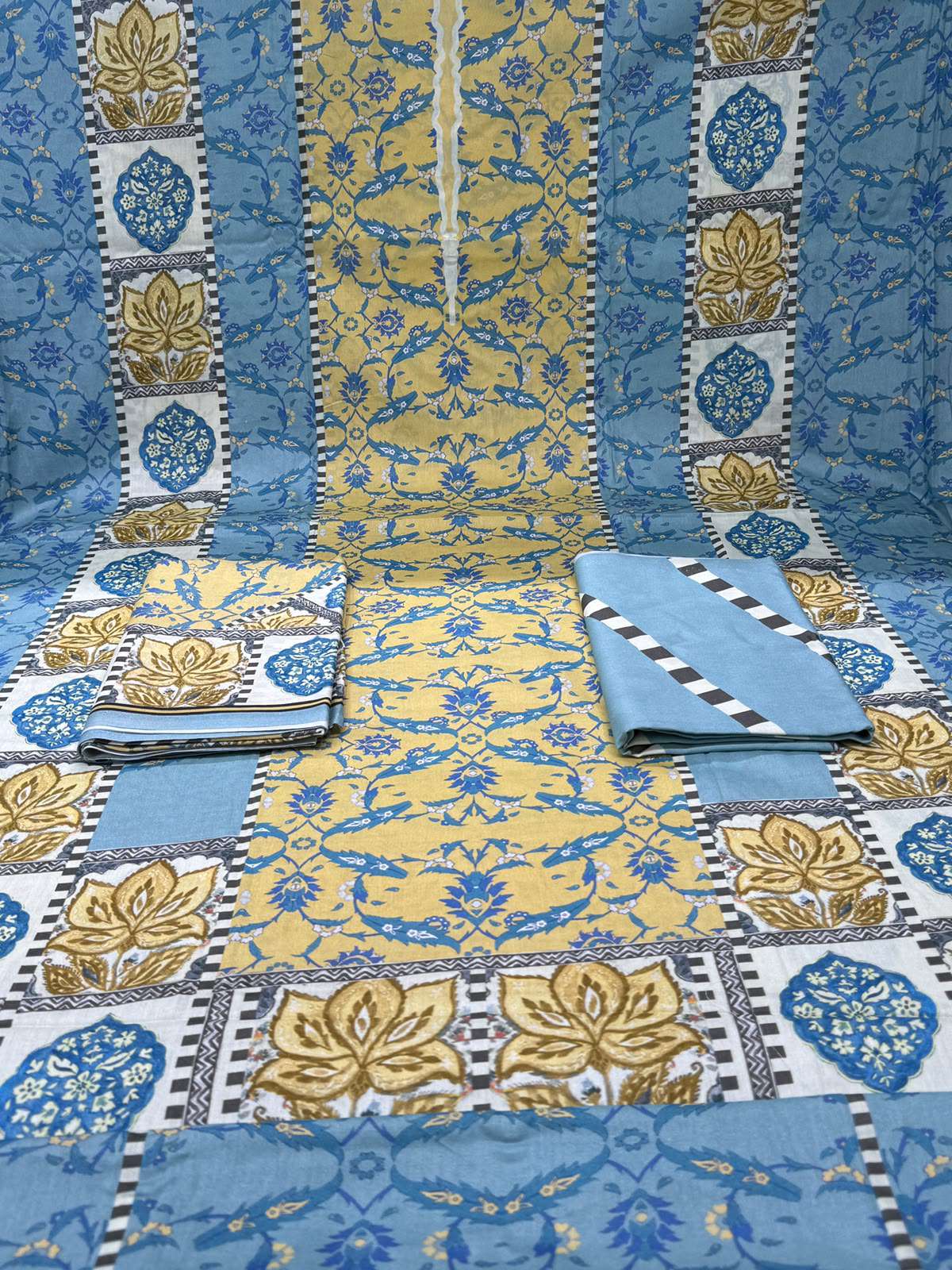 Phulmoti Step Cotton Unready Sky Set - 1050