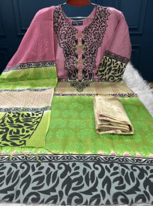 NEW ARRAIVALS Premium Quality Arko Century Boyel Stitched Collection - 1300 Pink & Black